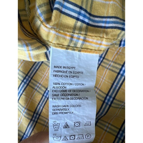 Izod Plaid Button Front Casual Shirt Mens 2XL - Picture 6 of 8